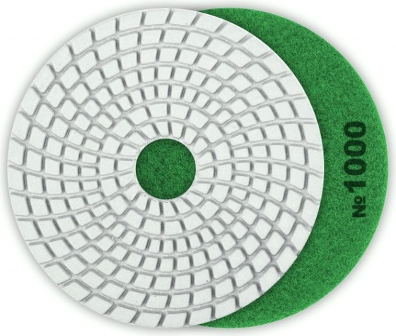Алмазный гибкий шлифовальный круг ЗУБР Черепашка №1000 100мм для мокрого шлифования [29866-1000]
