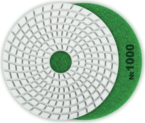 Алмазный гибкий шлифовальный круг ЗУБР Черепашка №1000 125мм для мокрого шлифования [29867-1000]
