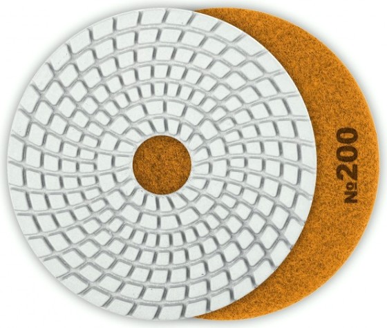 Алмазный гибкий шлифовальный круг ЗУБР Черепашка №200 125мм для мокрого шлифования [29867-200]