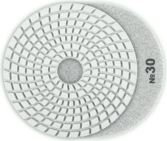 Алмазный гибкий шлифовальный круг ЗУБР Черепашка №30 100мм для мокрого шлифования [29866-030]