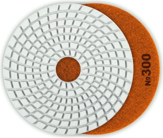 Алмазный гибкий шлифовальный круг ЗУБР Черепашка №300 100мм для мокрого шлифования [29866-300]