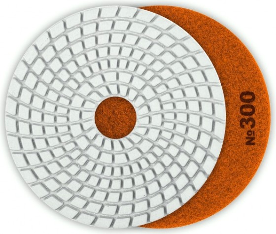 Алмазный гибкий шлифовальный круг ЗУБР Черепашка №300 125мм для мокрого шлифования [29867-300]