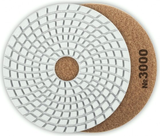 Алмазный гибкий шлифовальный круг ЗУБР Черепашка №3000 100мм для мокрого шлифования [29866-3000]