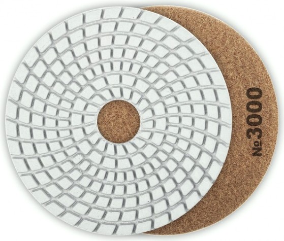 Алмазный гибкий шлифовальный круг ЗУБР Черепашка №3000 125мм для мокрого шлифования [29867-3000]