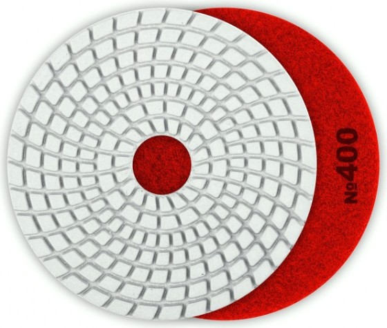 Алмазный гибкий шлифовальный круг ЗУБР Черепашка №400 100мм для мокрого шлифования [29866-400]