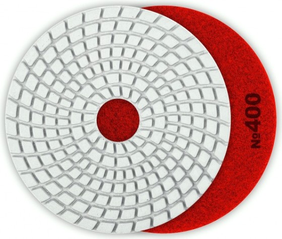 Алмазный гибкий шлифовальный круг ЗУБР Черепашка №400 125мм для мокрого шлифования [29867-400]