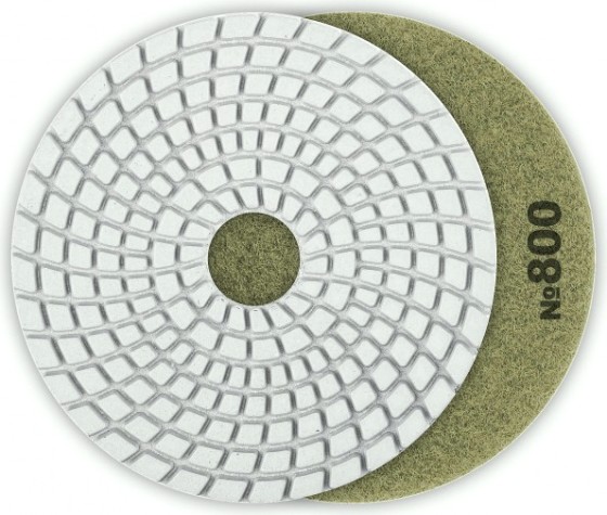 Алмазный гибкий шлифовальный круг ЗУБР Черепашка №800 125мм для мокрого шлифования [29867-800]