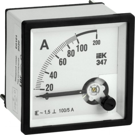 Амперметр IEK Э47 72х72мм 100/5А [IPA10-6-0100-E]