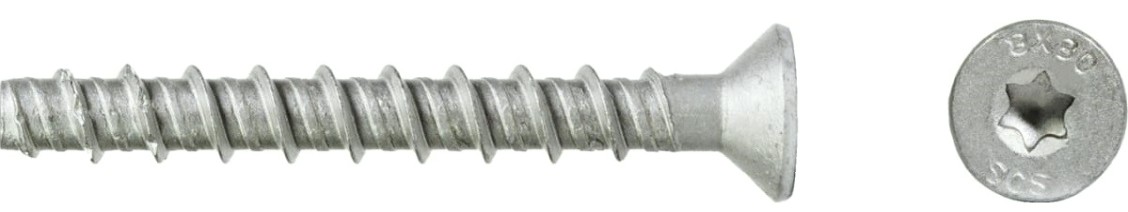 Анкерный шуруп SORMAT SCS CS 8X80 по бетону с покрытием multi laire (уп. 50 шт) [9630351619]