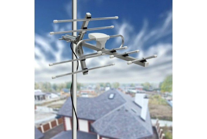 Антенна наружная REXANT RX-411-1 «Активная» до 30км от БС, (пакет) [34-0411-1]