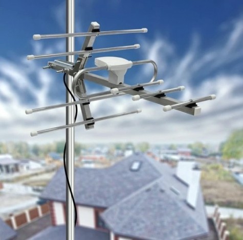 Антенна наружная REXANT RX-411 «Активная» до 30км от БС, (коробка) [34-0411]