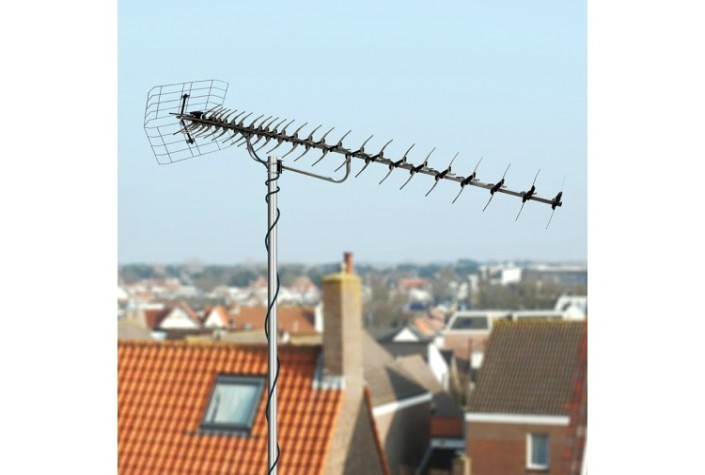 Антенна наружная REXANT RX-415 «Активная» до 130км от БС, (коробка) [34-0415]