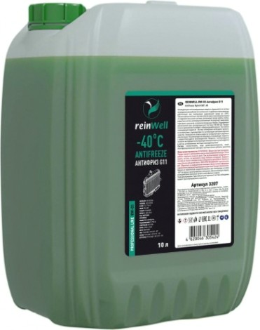Антифриз REINWELL G11 10 л зеленый [3207]