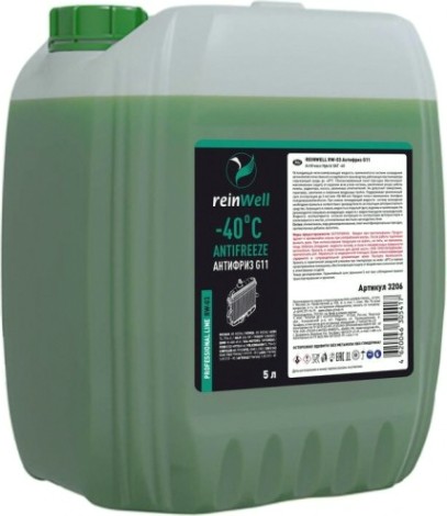 Антифриз REINWELL G11 5 л зеленый [3206]