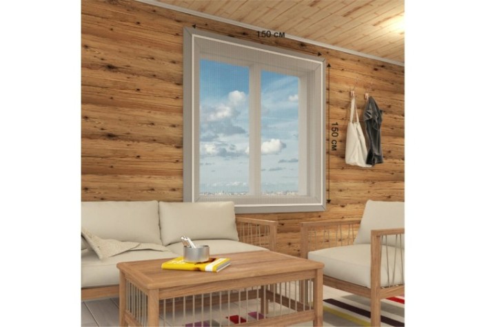 Антимоскитная сетка REXANT 71-0227 оконная 1,5х1,5м, с клейкой лентой, белая