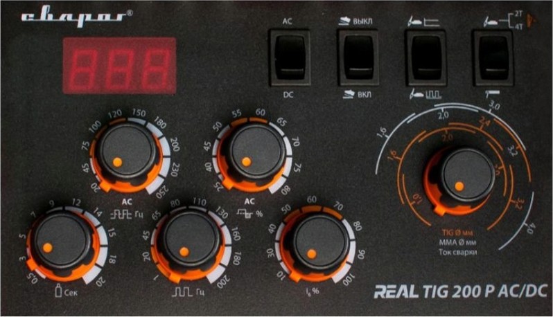 Аппарат аргонно дуговой сварки СВАРОГ REAL TIG 200 P AC/DC (E20101) [00000095484]