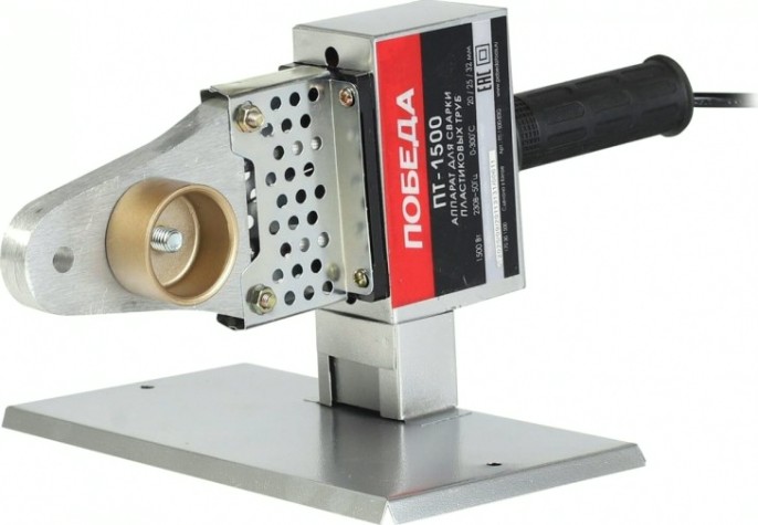 Аппарат для сварки полипропиленовых труб Победа ПТ-1500 3 насадки, кейс [170301500]