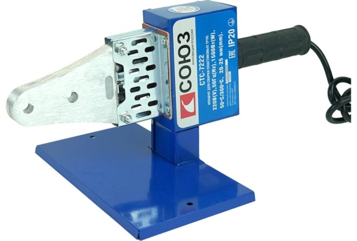 Аппарат для сварки полипропиленовых труб СОЮЗ СТС-7222 с насадки 2 шт.