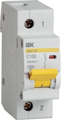 Автоматический выключатель IEK ВА47-100-C модульный 4п c 100А 10кА [MVA40-4-100-C]
