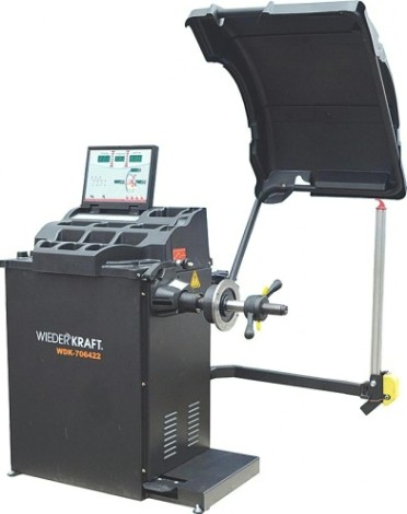 Балансировочный стенд WiederKraft WDK-706422 с автоматическим измерением 3 параметров (220В)