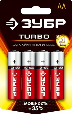 Батарейка ЗУБР Turbo тип AA, 4 шт. [59213-4C_z01]