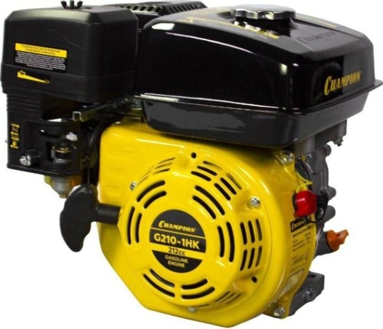 Бензиновый двигатель CHAMPION G210-1HK (7лс/5,1квт 212см³ 19мм шпонка 15,1кг)