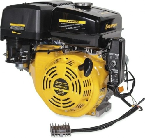Бензиновый двигатель CHAMPION G420HKE (15лс/11квт, 25 мм, шпонка, эл.стартер) Бензиновый двигатель CHAMPION G420HKE (15лс/11квт, 25 мм, шпонка, эл.стартер)