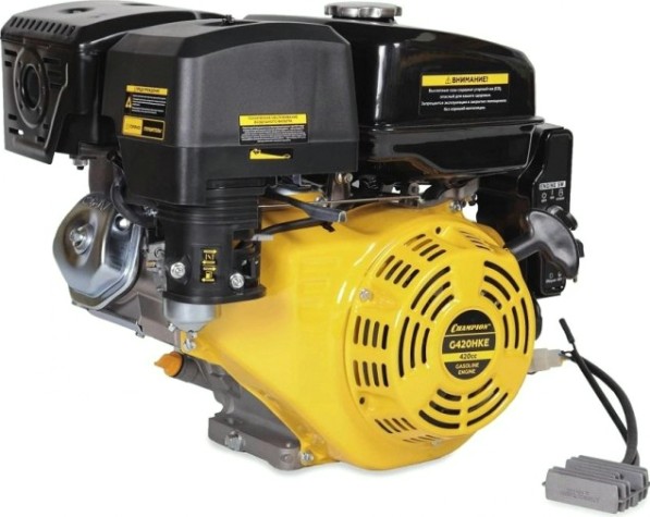 Бензиновый двигатель CHAMPION G420HKE (15лс/11квт, 25 мм, шпонка, эл.стартер) Бензиновый двигатель CHAMPION G420HKE (15лс/11квт, 25 мм, шпонка, эл.стартер)