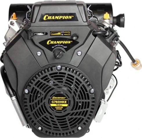 Бензиновый двигатель CHAMPION G760HKE (24лс/18квт 764см³ 25мм 48,5кг шпонка,эл.стартер,