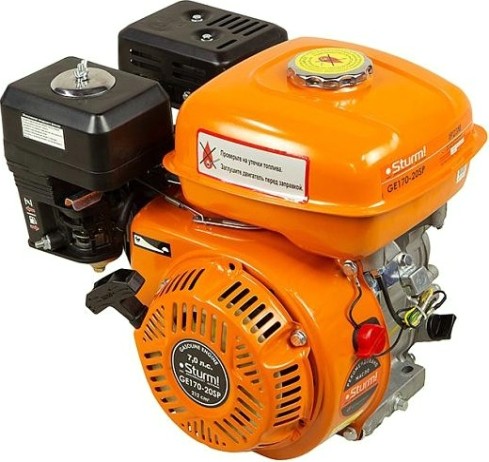 Бензиновый двигатель Sturm GE170-20SP для мотоблока, 3-х ручейковый шкив Бензиновый двигатель Sturm GE170-20SP для мотоблока, 3-х ручейковый шкив