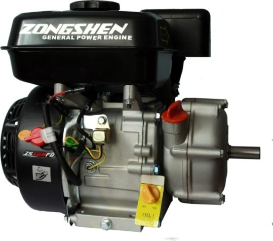 Бензиновый двигатель ZONGSHEN ZS 168 FBE4 6,5 л.с. (вал 22 мм, редуктор, сцепление, эл. стартер) [1T90QQ6E4]