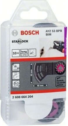 Биметаллическое погружное пильное полотно BOSCH AYZ 53 BPB 53х40 мм (10 шт.) [2608664204]