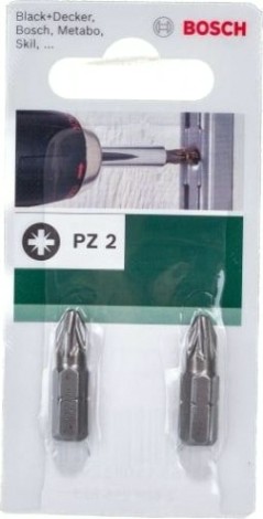 Бита для заворачивания BOSCH 25 ММ PZ2 Extra Hard 2шт xh [2609255923]