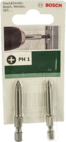 Бита для заворачивания BOSCH 49 MM PH1 Extra Hard 2шт xh [2609255919]