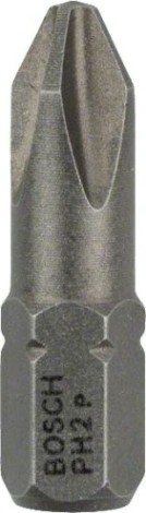 Бита для заворачивания BOSCH Extra Hard 25 мм PH2 100шт [2607001514]