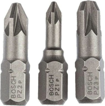 Бита для заворачивания BOSCH Extra Hard 25 мм PZ/1/2/3 3шт [2607001753]