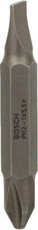 Бита для заворачивания BOSCH Extra Hard двусторонняя 45 мм S1.0x5.5 / PH2 [2607001738]