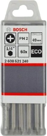 Бита для заворачивания BOSCH PH2 49MM ECO 60шт [2608521240]