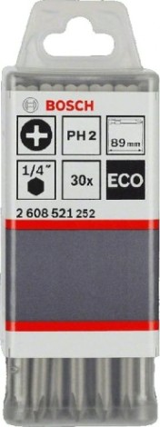 Бита для заворачивания BOSCH PH2 89ММ ECO 30шт [2608521252]