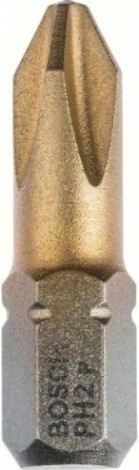 Бита для заворачивания BOSCH РH2х25 мм TIN (уп.10шт) [2607001547]