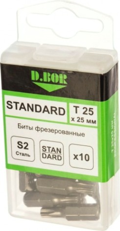 Бита для заворачивания D.BOR TORX 25, 25 мм (арт. d-t25-025-010) (10 шт.) [D06-DT25025010]