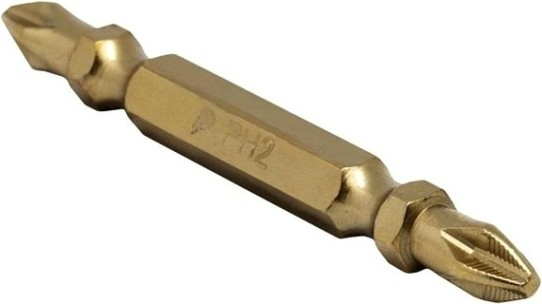 Бита для заворачивания двухстор. ПРАКТИКА TIN PH2 х PH2 65 мм Экспер [037-121]