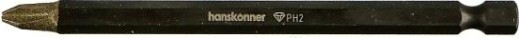 Бита для заворачивания HANSKONNER HKPH2-110 PH2x110мм, сталь S2, Diamond Powder Бита для заворачивания HANSKONNER HKPH2-110 PH2x110мм, сталь S2, Diamond Powder