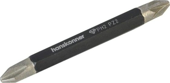Бита для заворачивания HANSKONNER HKPH2PZ2-65D-2 двустор., ph2xpz2x65мм, сталь s2, diamond powder Бита для заворачивания HANSKONNER HKPH2PZ2-65D-2 двустор., ph2xpz2x65мм, сталь s2, diamond powder