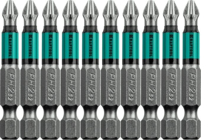 Бита для заворачивания KRAFTOOL Optimum Line PH2 50 мм, 10 шт. [26122-2-50-10]