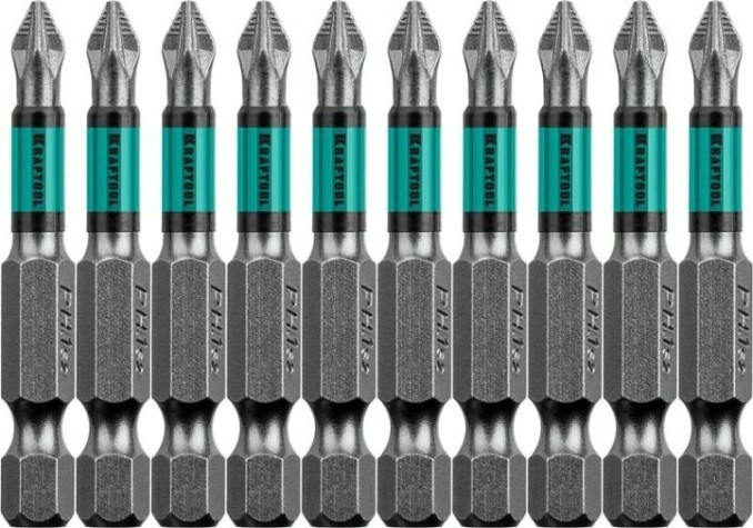 Бита для заворачивания KRAFTOOL PZ1, тип хвостовика E 1/4", 50 мм,10 шт (блистер) 26124-1-50-10 [26124-1-50-10]
