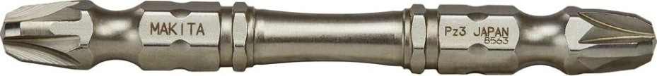 Бита для заворачивания MAKITA B-20725 двустороняя Silver Torsion PZ3, 65 мм, E-form (MZ)