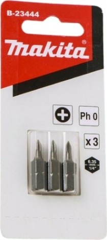 Бита для заворачивания MAKITA B-23444 PH0, 25 мм, C-form, 3 шт.