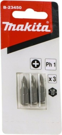 Бита для заворачивания MAKITA B-23450 PH1, 25 мм, C-form, 3 шт.