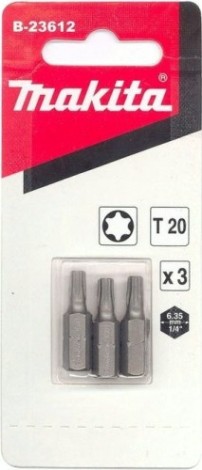 Бита для заворачивания MAKITA B-23612 T20, 25 мм, C-form, 3 шт.